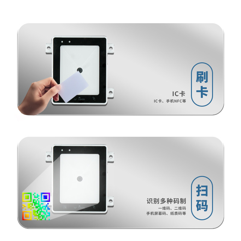 二维码扫码模块嵌入式闸机扫码器远距离高速扫码i刷卡门禁读卡器