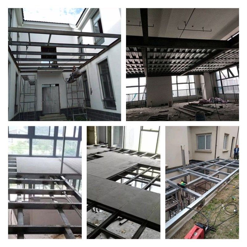 深圳钢结构阁楼搭建阳台室内二层复式公寓L隔层商铺槽钢搭楼梯