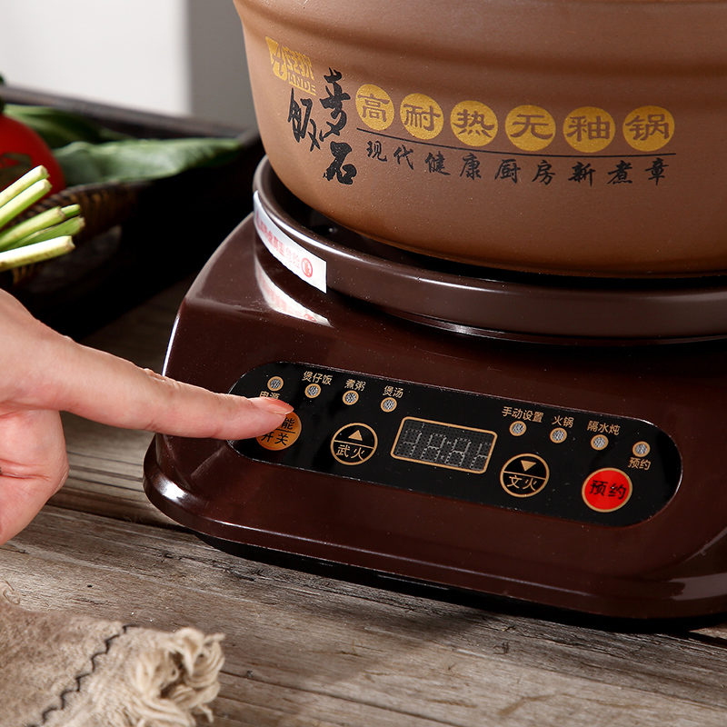 紫砂电砂锅多功能学生锅家用煲汤锅全自动电煮锅分体蒸饭锅火锅