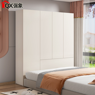 奶油风卧室床尾衣柜床边夹缝窄柜简约现代省空间收纳储物柜子A26