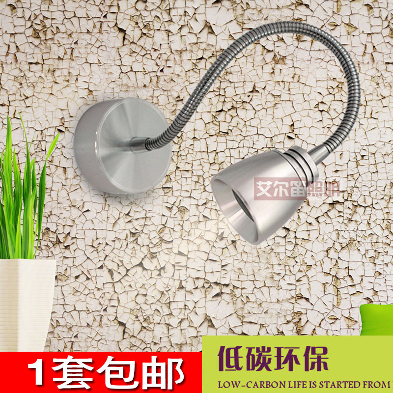 led射灯3W单灯阅读灯 软管射灯明装背景墙灯led壁灯床头灯镜前灯,家装灯饰光源,明装射灯,淘宝优惠券,粉丝福利购,淘宝优惠卷