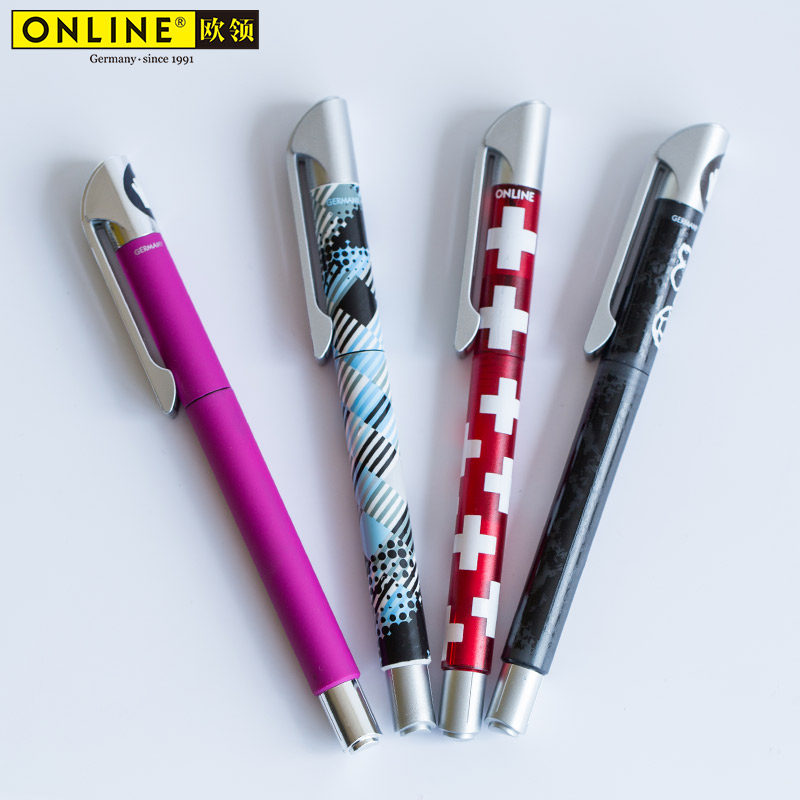 欧领铱金笔尖左手钢笔孩子练字左撇子书写年级学生擦墨囊硬笔书法