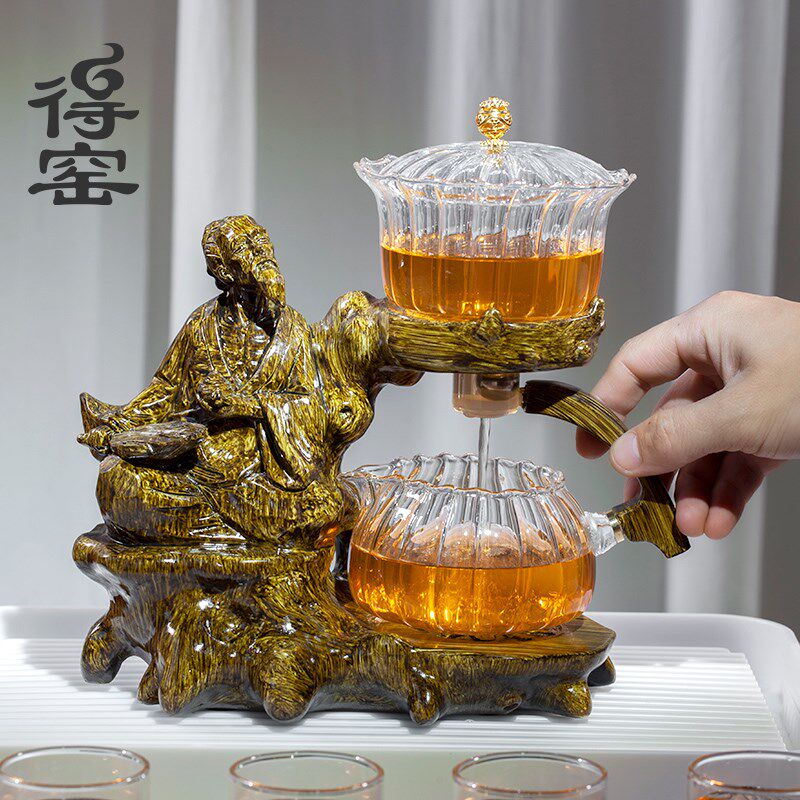得窑 茶圣陆羽自动茶具 懒功夫装办公室会客创意茶具