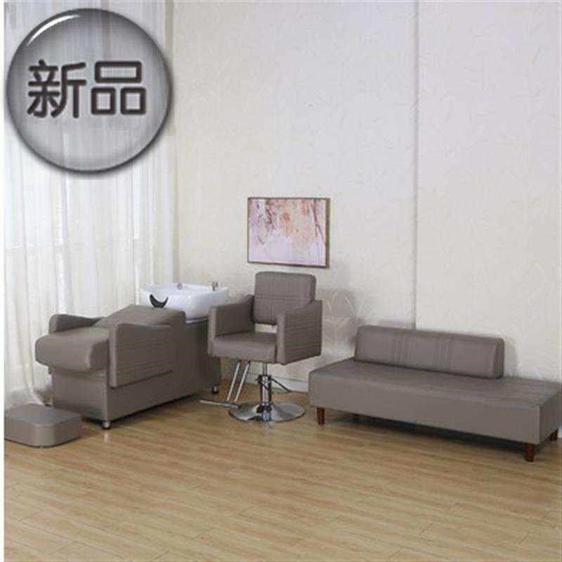 新款美发店j发廊冲水床理发店洗头床新款半躺式洗发床椅子组