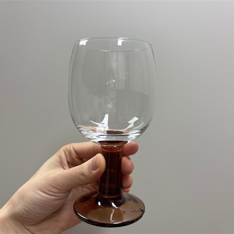 欧式高级感红酒杯中古葡萄酒杯香槟杯小众家用酒杯余霞成绮红脚杯