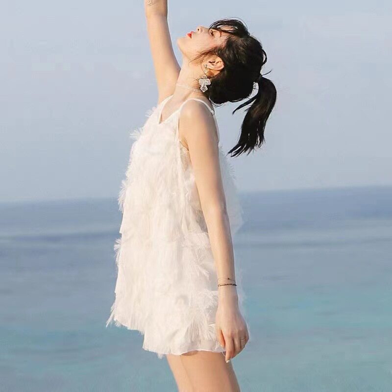 泳衣女款2024年新款爆款高端z分体防晒温泉显瘦遮肚仙女范三件泳