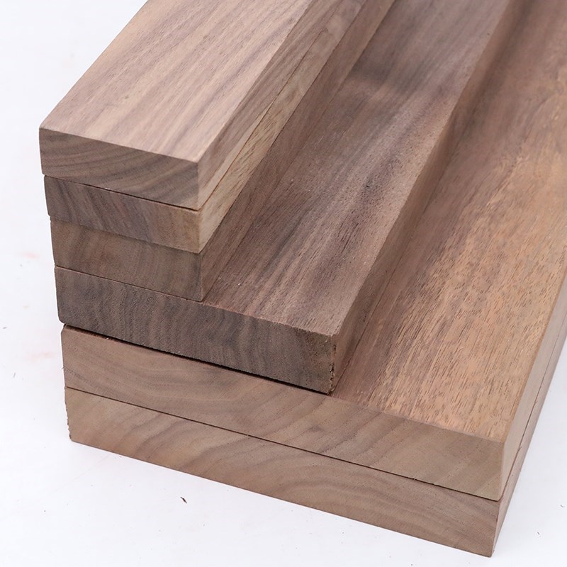 黑胡桃木料实e木板材木方条子桌面板木块DIY雕刻原木隔板台面厂销