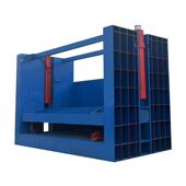 甄选大型报废汽车壳压扁机彩钢瓦边角料液压挤扁机四柱立式 汽车压