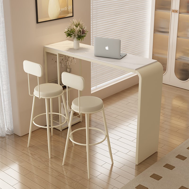 吧台桌家用简约岩板高脚桌长条桌客厅沙发阳台隔断迷你休闲小吧台