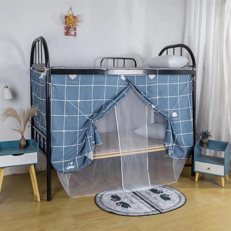 新款蚊帐遮光学生宿舍床帘蚊帐加密一体式上下铺蚊帐