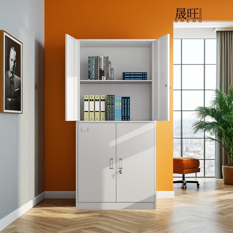 办公室文件柜玻璃门铁皮财务资料档案柜带锁凭证柜抽屉矮柜储物柜