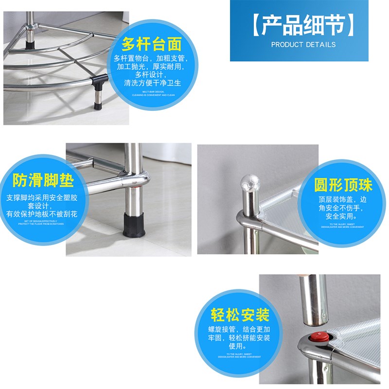 不锈钢脸盆架宿舍落地三角架卫生间置物架浴室转角洗脸盆收纳架子