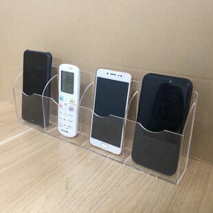 电视遥控器收纳盒壁挂床头放手机的收纳盒墙上可充电亚克力包邮