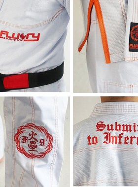 FLUORY火垒20新款巴西柔术道服男女bjj柔道服专业训练柔术服成人