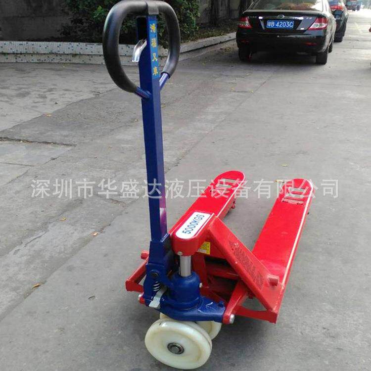 5吨10吨鸿福手动搬运车液压叉车 手拉托盘升降车地牛唧车
