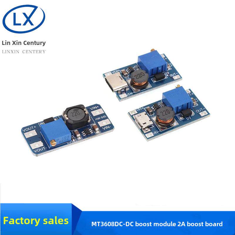 Mt3608 Dc-Dc Boost模块2A Boost板输入电压2-24V至5/9/12/-28V可