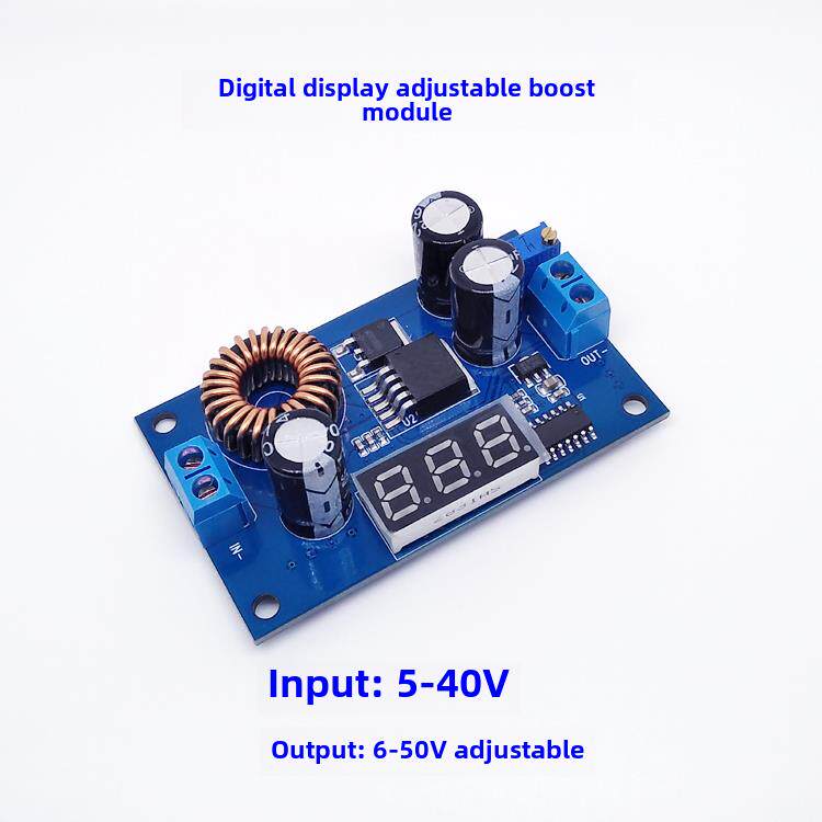 Dc5V9V12V至24V36V42V48V数显可调升压模块太阳能稳压转换电源