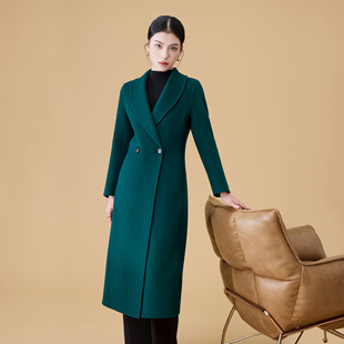 811 成熟妈妈气质显瘦修身 dfwoolen羊毛大衣中长款 女秋冬加厚新款
