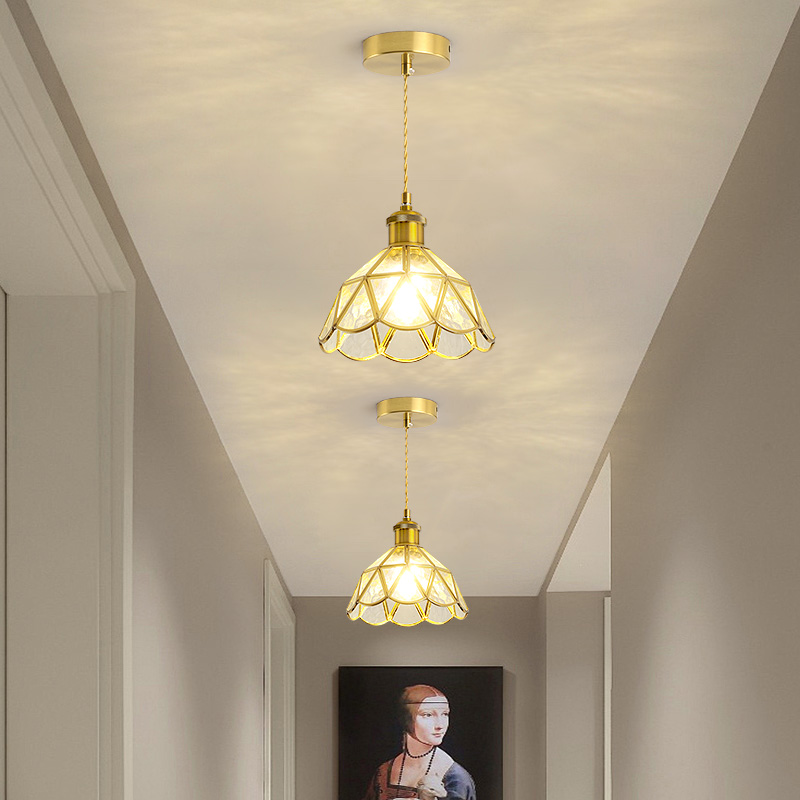 全铜过道灯走廊灯入户灯轻奢衣帽间灯阳台灯玄关灯楼梯led铜灯