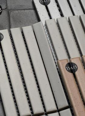 TSAYS长条奶油色马赛克瓷砖卫生间厨房阳台墙砖地砖餐饮背景墙