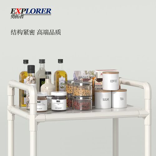 厨房微波炉置物架电m饭锅烤箱架子家用多功能双层台面一体收纳支