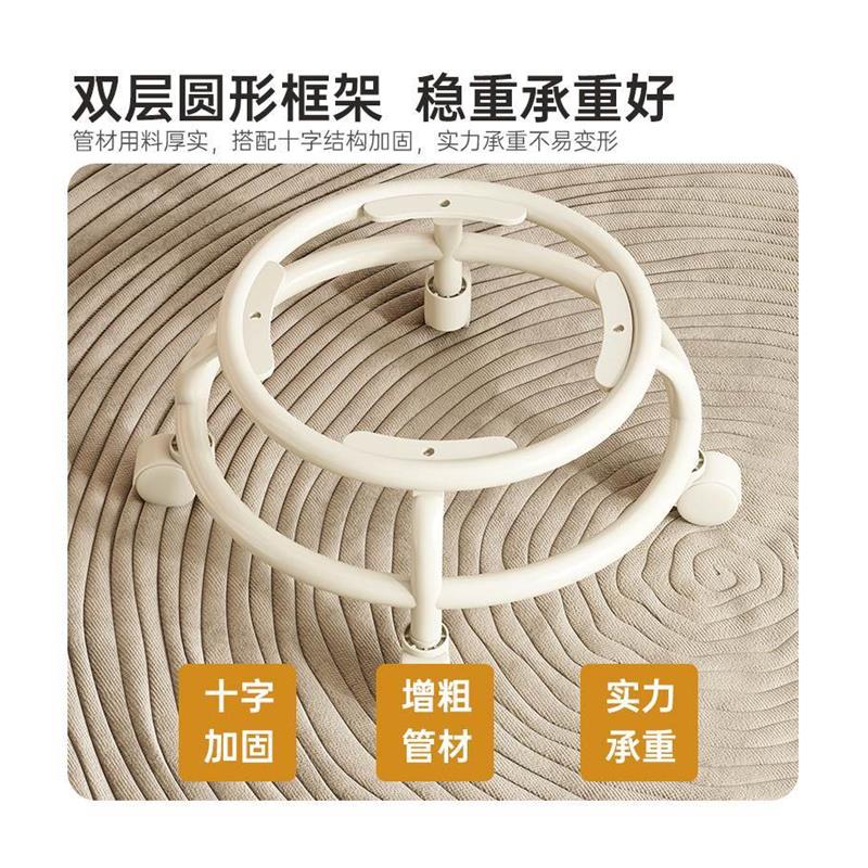 万向轮小凳子家用客厅沙发凳简约滑轮矮凳皮质茶几圆凳带轮小板凳