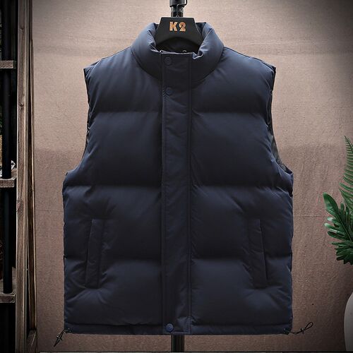 定制印logo工作服男女马甲冬季加厚羽绒棉单位团队大码无袖马夹潮