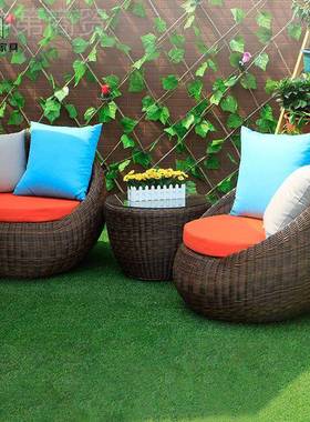光休闲露台户VJH外合沙藤发花园别墅圆沙发组室外庭院阳房藤制沙