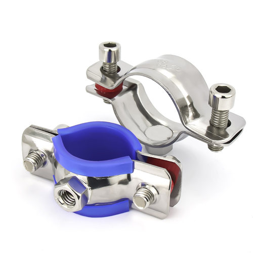 304不锈钢焊接螺母支架管卡管道抱箍管托水管夹子固定卡扣支撑架