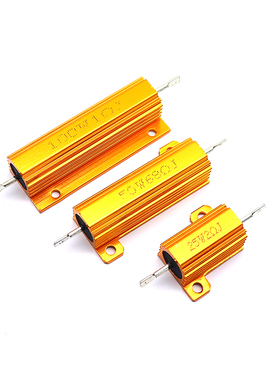 RX24黄金铝壳电阻25W50W100W 180R200R220R250R300R330R360R390欧
