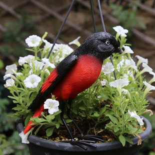 园林景观户外花园树上装饰挂件树脂动物小鸟假鸟仿真喜鹊雕塑摆件