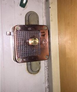 老式防盗门锁具方形龙头锁十字锁老式锁888-5外装锁4孔 外装锁