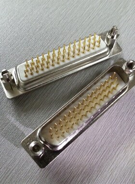 供应HDP44P带鱼叉公头D SUB直插HDB44PIN公座 镀金44芯插座连接器