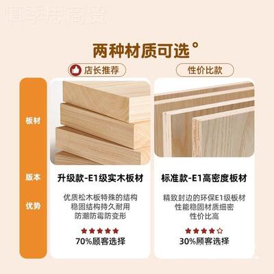 QDC奶油风全实木床头柜轻奢感现代收简约型卧室小皮质床柜头纳柜