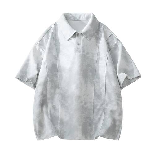 日本潮牌晕染POLO衫短袖男夏季