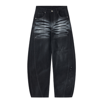 DESIGNSECRETS 25FW欧美潮牌牛仔裤男士高街水洗个性设计vibe涂鸦