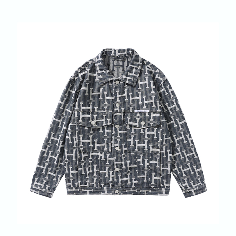 DESIGNSECRETS  25FW巴黎时尚高端提花夹克男士宽松休闲牛仔外套
