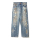 DESIGNSECRETS 子 宽松直筒休闲裤 25FW法国高端进口泼墨牛仔裤 男士