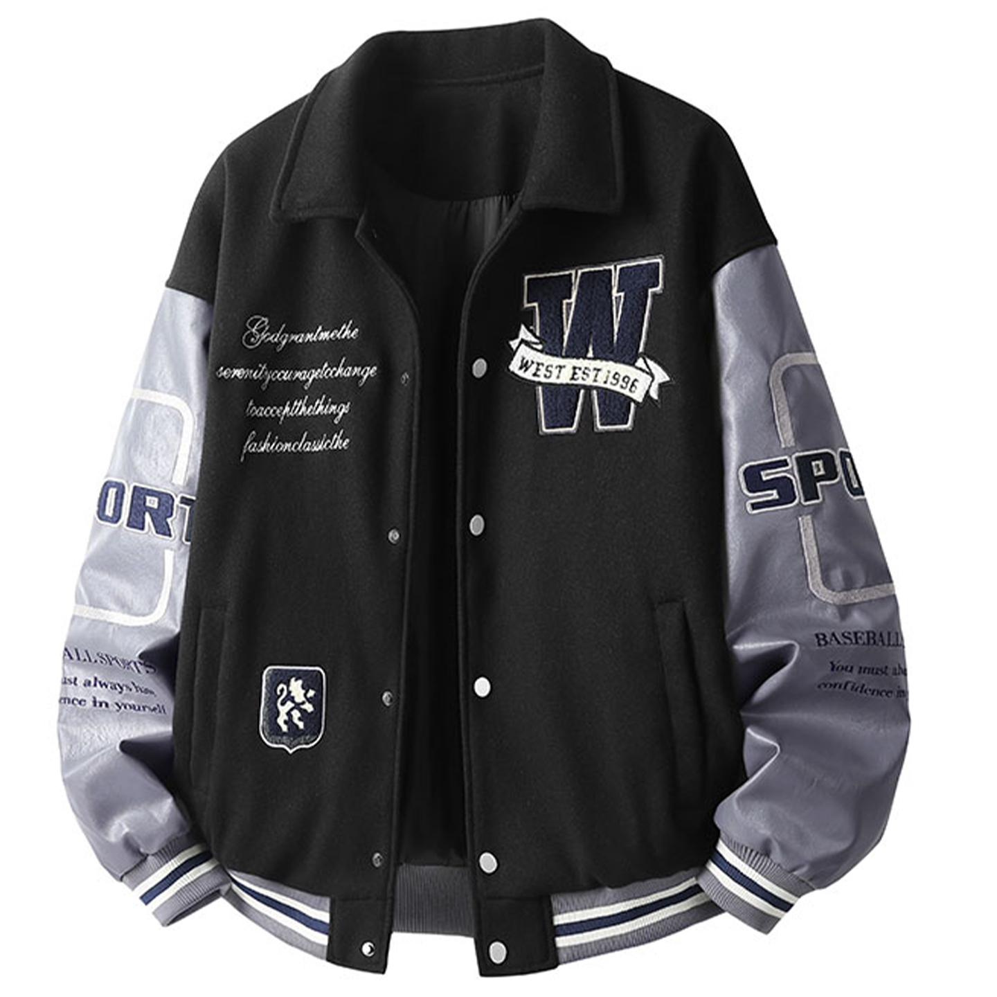 DESIGNSECRETS 25FW美式复古刺绣棒球服男女休闲情侣宽松夹克上衣