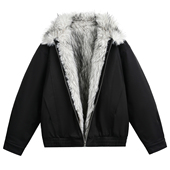 解构毛领座山雕棉服男款 DESIGNSECRETS 25FW美式 潮牌保暖棉衣外套