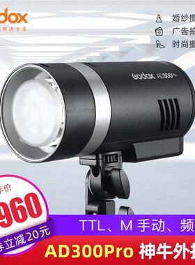 Godox Ad300Pro户外拍摄闪光灯户外人像工作室摄影灯Ttl高速测光