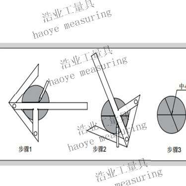 圆柱定中心划线300中心划线规400中心标记尺200x150mm厂家中心规