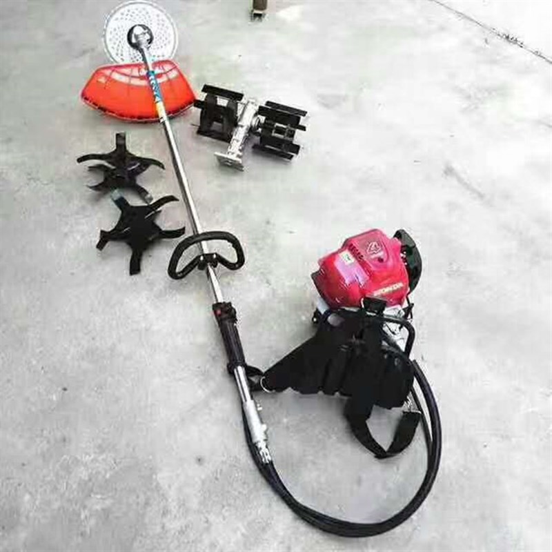 割草开荒工具背负式汽油打草机 农田松土微耕设备四冲程除草机