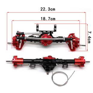 攀爬车SCX10一代二代三代 90046 90047瑞泰易控车架CNC差速锁门桥