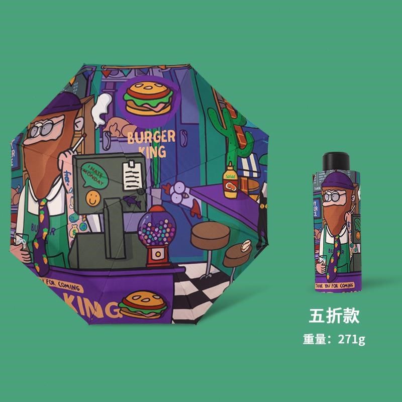 欧美风潮牌雨伞女晴雨o两用男生美式复古全自动折叠便携遮阳太阳