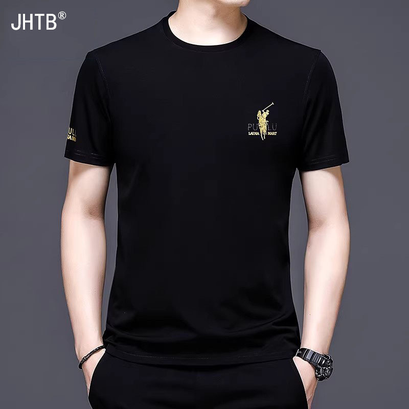 短袖T恤男2026新款夏季冰丝圆领汗衫潮流上衣服冰感体恤印花半袖t