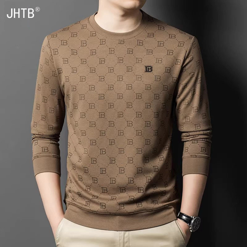 长袖纯棉t恤2026新款春秋季正品男士圆领2025新款潮流卫衣打底衫