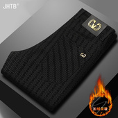 男裤 休闲裤 磨毛妮子植绒修身 显瘦小脚直筒长裤 男士 2026年秋冬新款