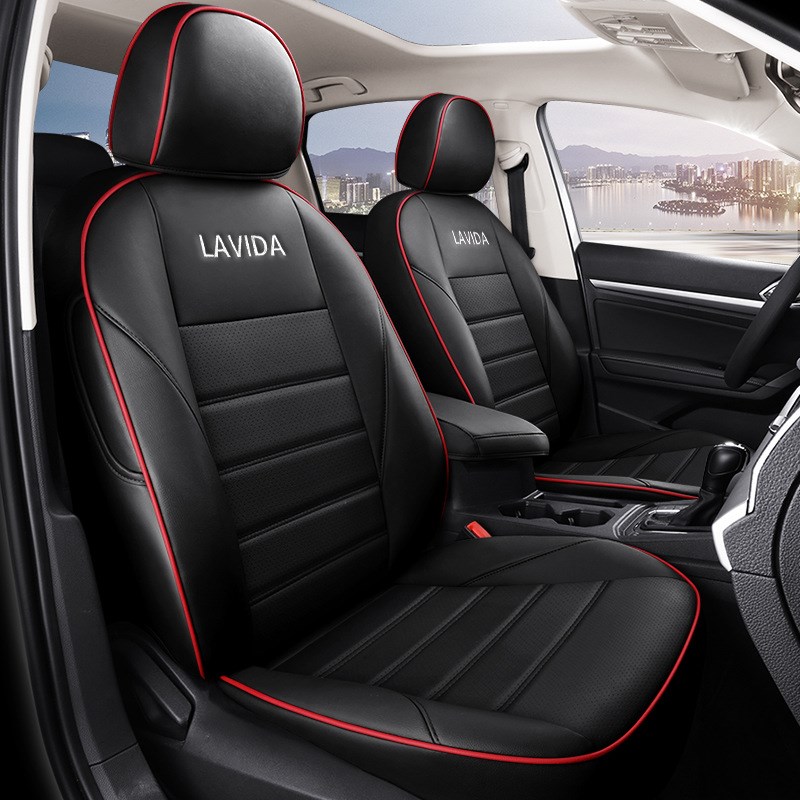 适用于大众朗逸汽车四季通用一车一版全包围耐磨皮材质汽车坐椅套