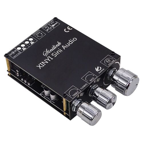 XY-T100L蓝牙5.0带前级高低音调节立体声数字功放板模块100W